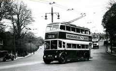 Trolleybuses at Harold Road and Old London Road c1955